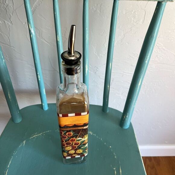 Farmers Market Oil & Vinegar Cruet Decanter Dispenser Bottle - Picture 10 of 13